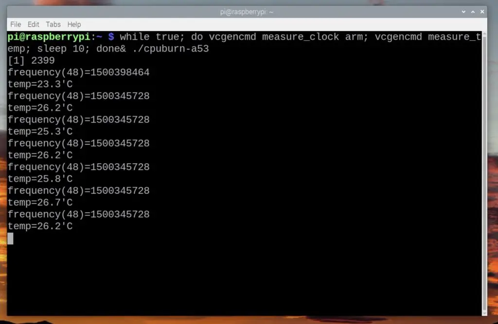 Testing The Thermal Performance of the Pi