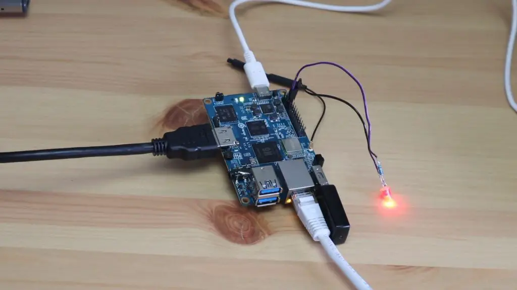 Orange Pi LED Turned On Using Terminal Command