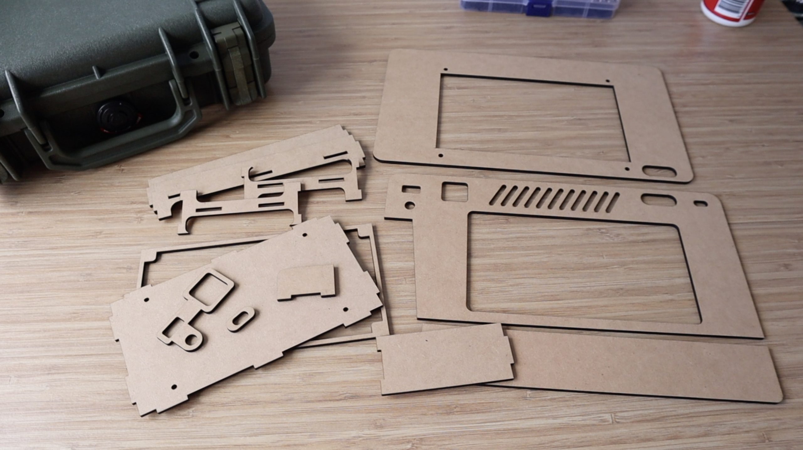 Laser Cut Components For Cyberdeck