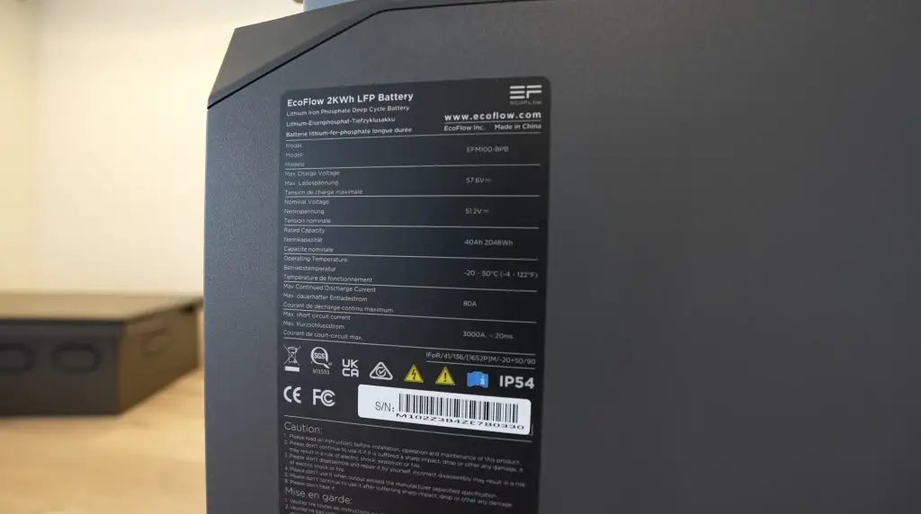 2kWh Battery Specifications