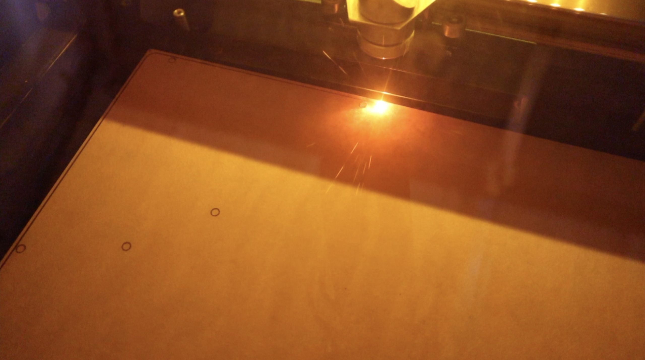 K40 Laser Cutter Cutting Acrylic Sheets