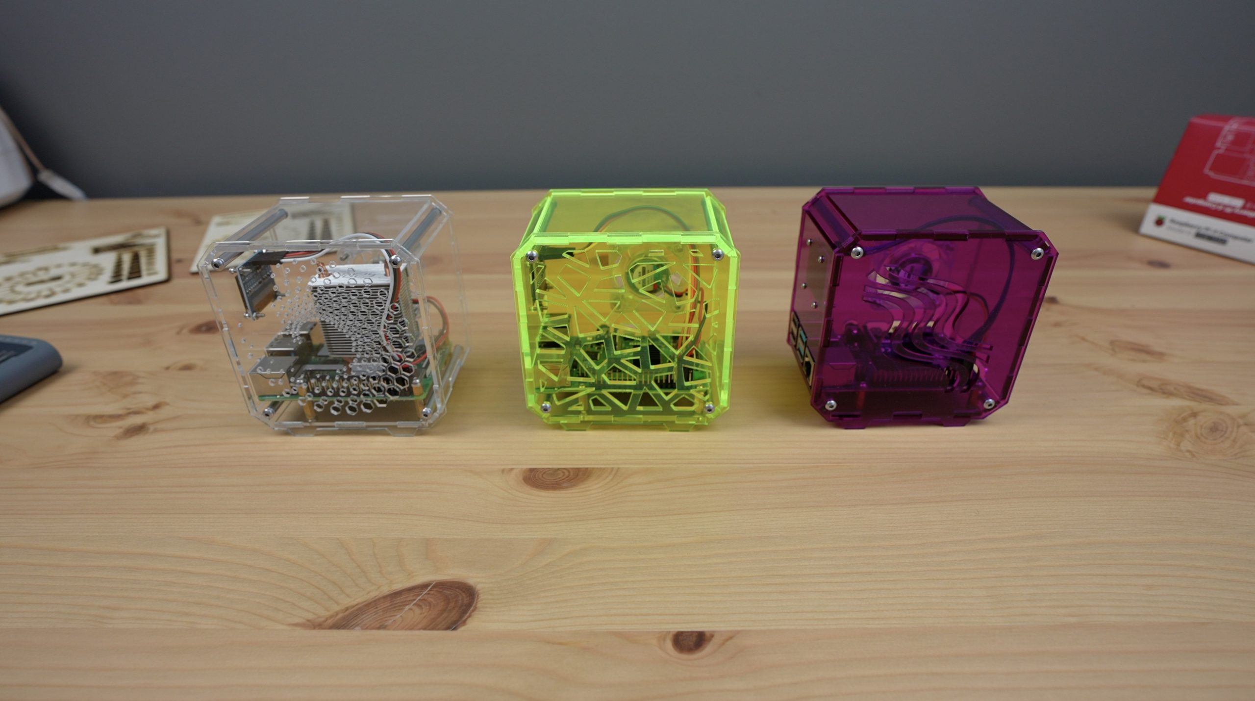 Sides Of Completed Acrylic Raspberry Pi Cases