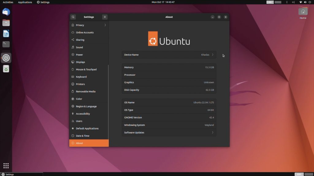 Ubuntu About Page