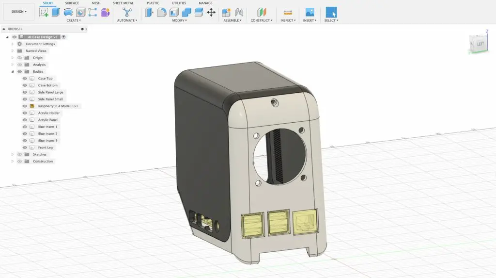 40mm Fan Cutout On Back Of Raspberry Pi AI Case