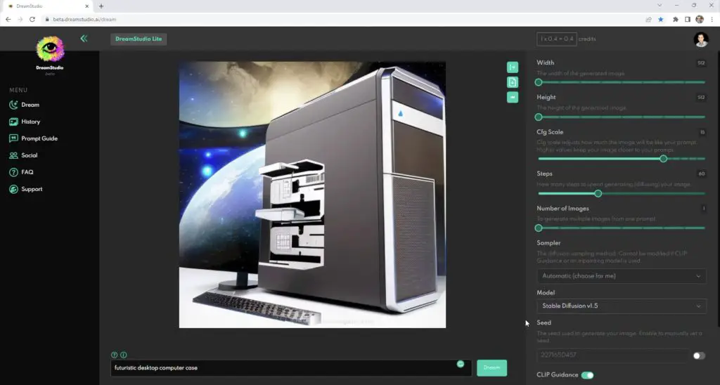 DreamStudio - Desktop Computer Case Design