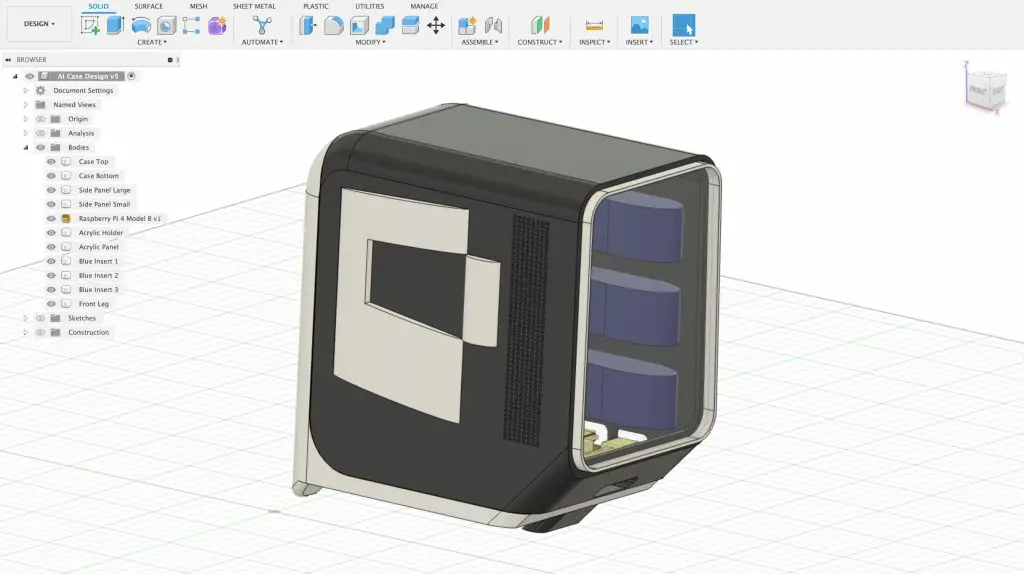Fusion360 Modelling Of AI Generated Computer Case Design
