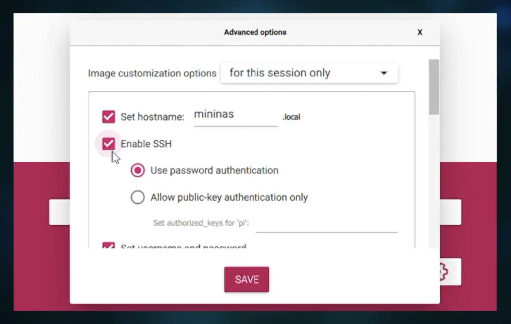 Imager Hostname Settings