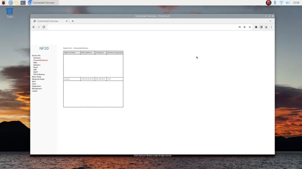 Router's DHCP Table