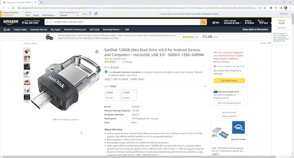 Sandisk Dual Drive Price Amazon