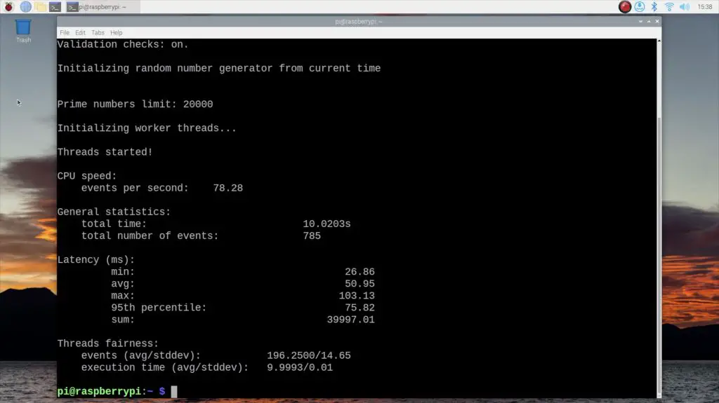 SysBench Test At Stock Frequency