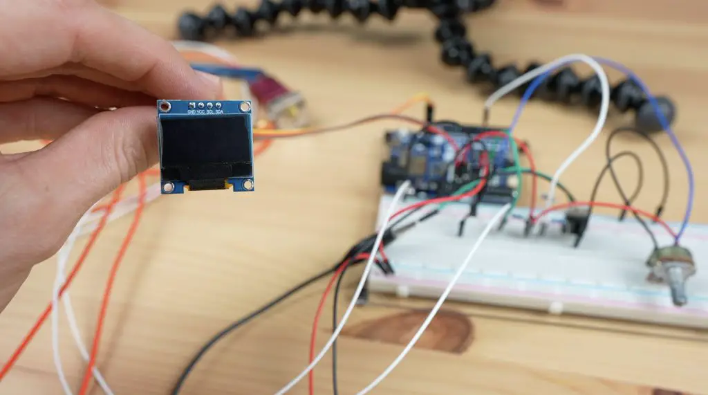 Connected I2C OLED Display