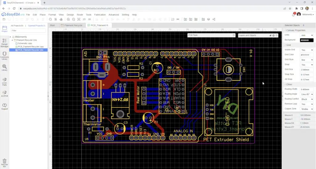 PCB Design For PET Bottle Recycler