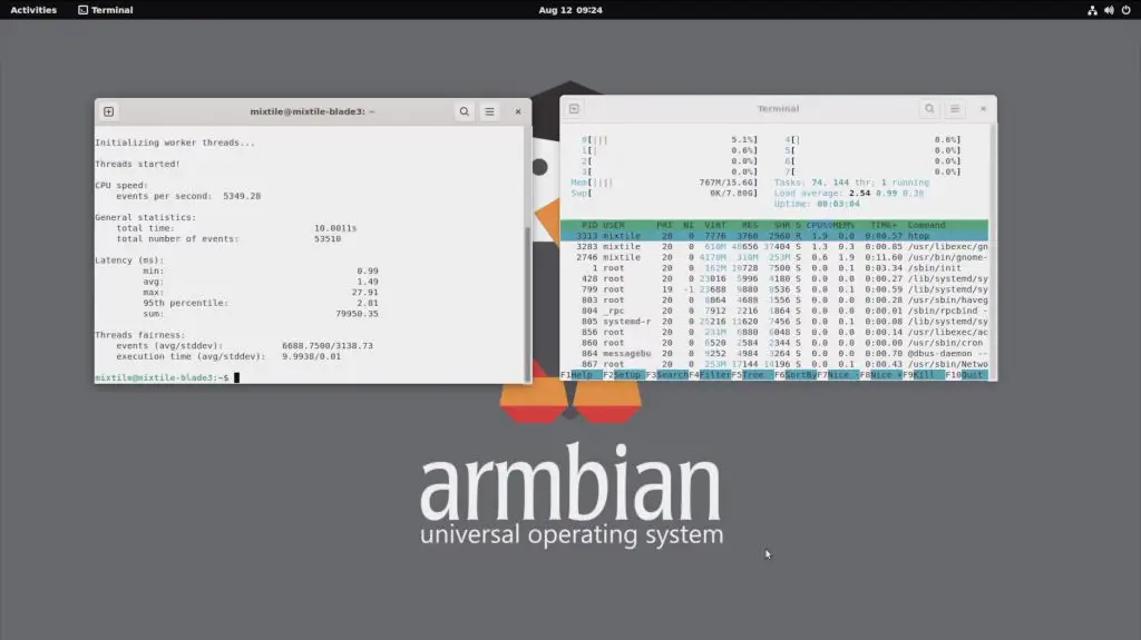 Sysbench Benchmark Results On Armbian