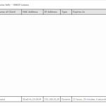 Router’s DHCP Table
