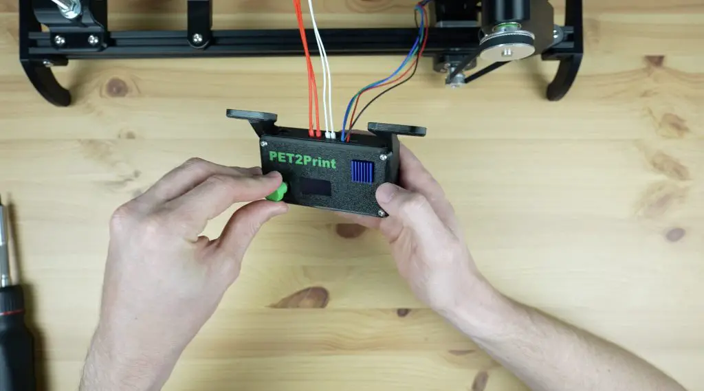 3D Printed Knob Installed On Rotary Encoder