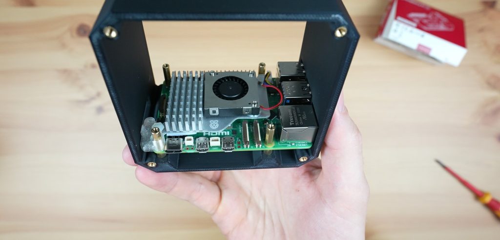 Press Pi5 Active Cooler Into Place