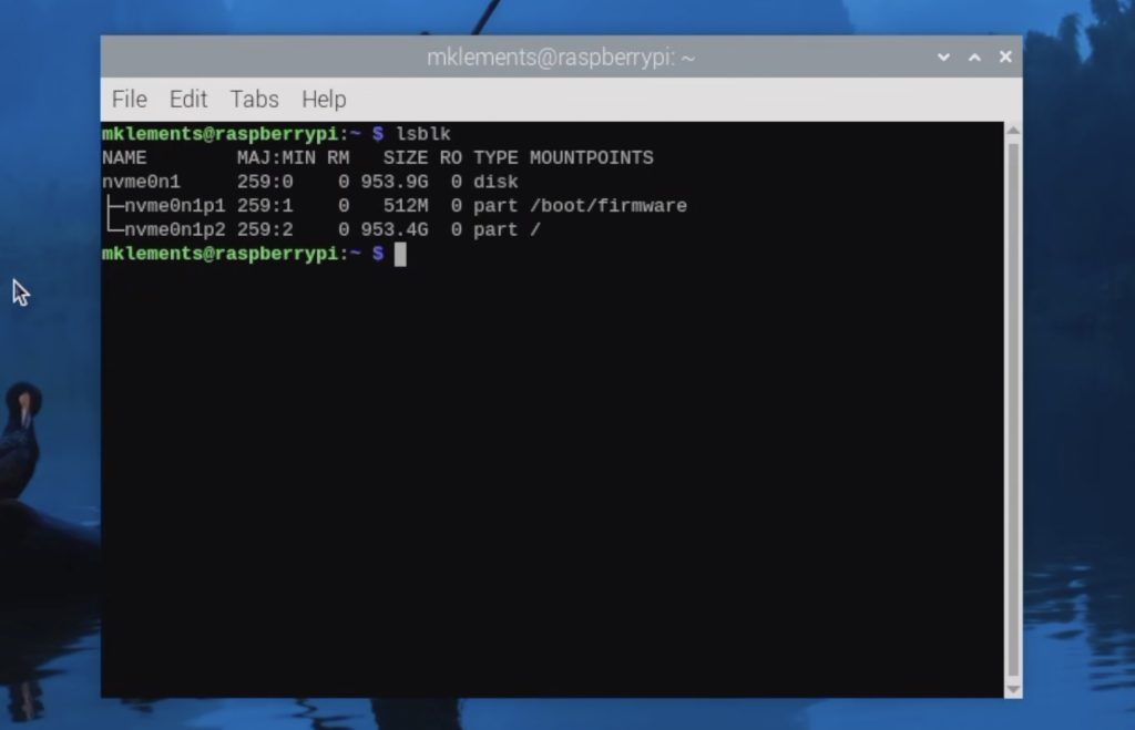 NVMe Drive Detected By Pi 5