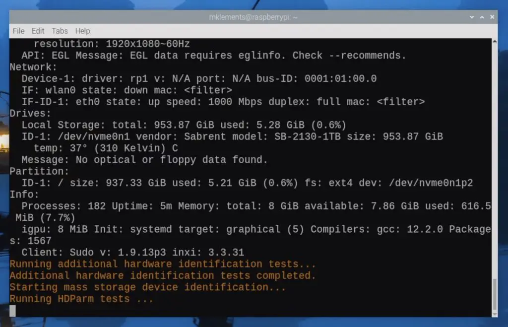 PiBenchmarks Script Running On Pi