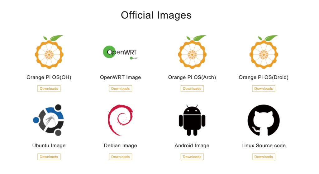 Official Orange Pi Images