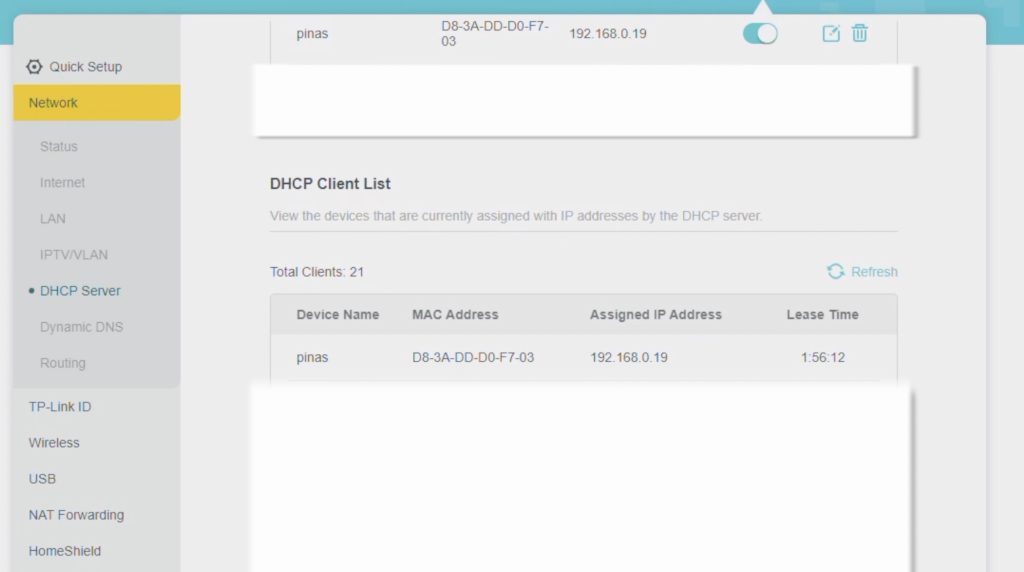 Finding NAS IP Address Using DHCP Table