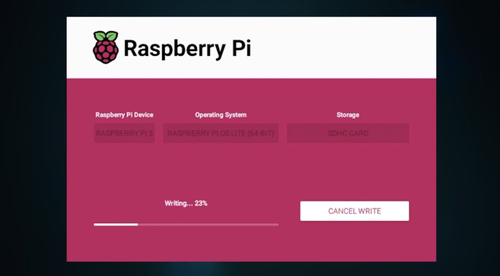 Flashing Raspberry Pi OS Lite