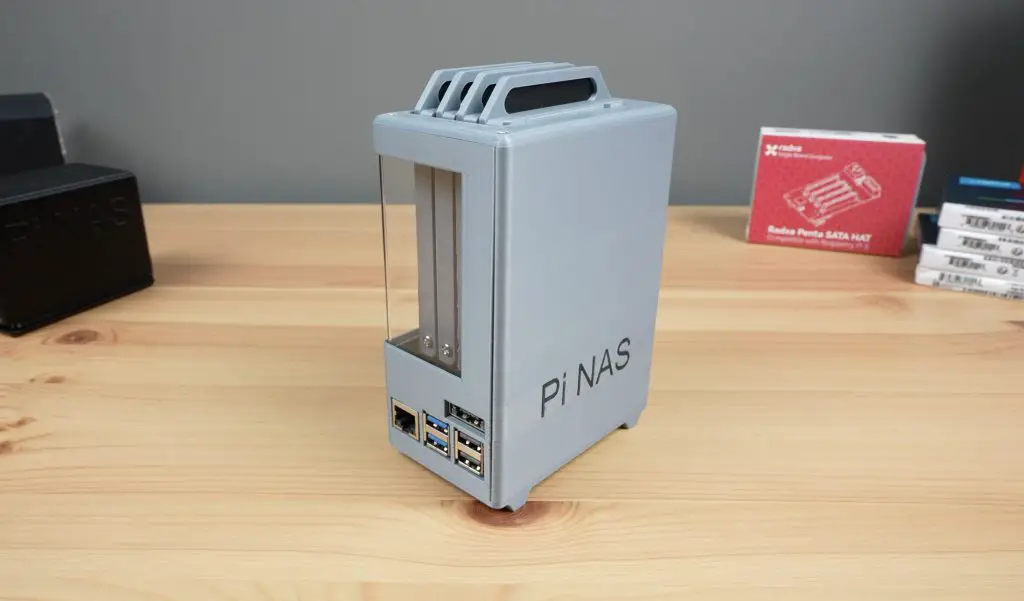 Pi 5 Nas Case With Drives Back