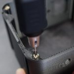 Melting Brass Inserts Into Place Close Up