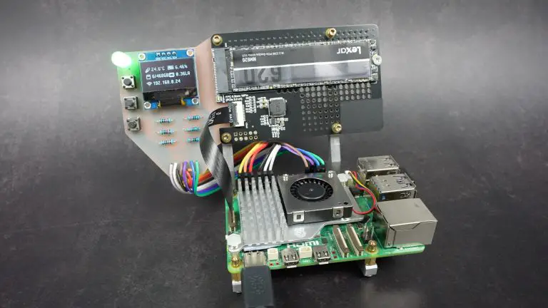 Raspberry Pi 5 Test Bench with Real-Time Stats & RGB Load Monitor