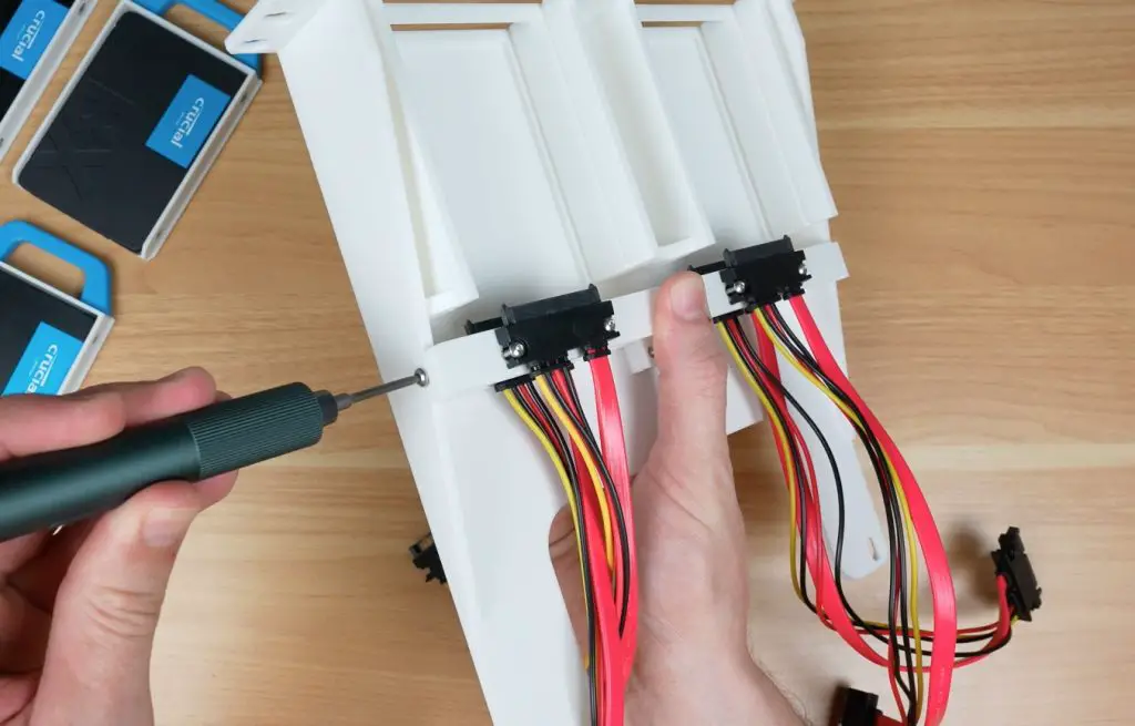 Attaching Top Row Of Cables