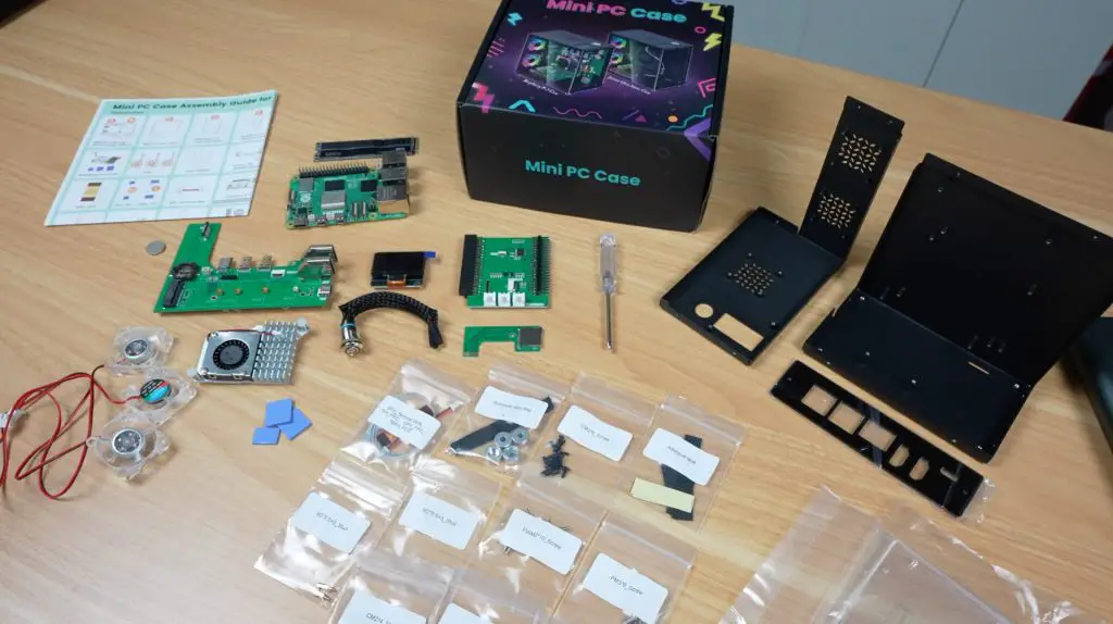 Mini PC Case Contents