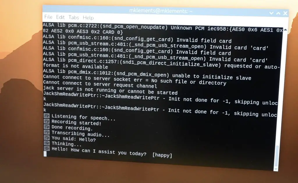AI Chatbot Complete and Running In Terminal