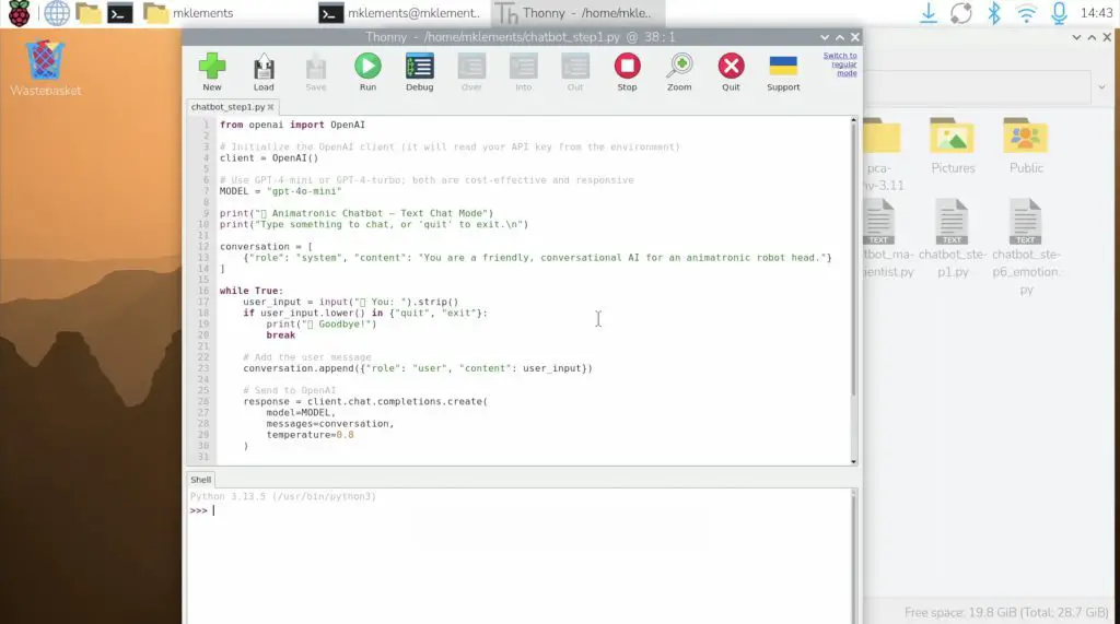 AI Chatbot Python Script
