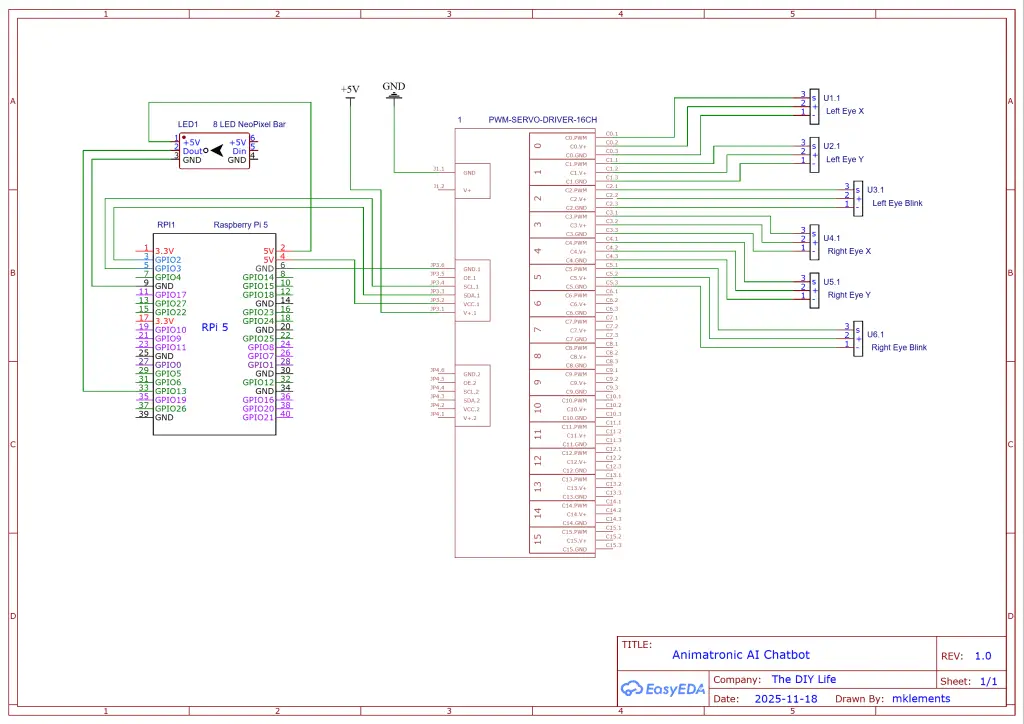 Animatronic AI Chatbot Circuit