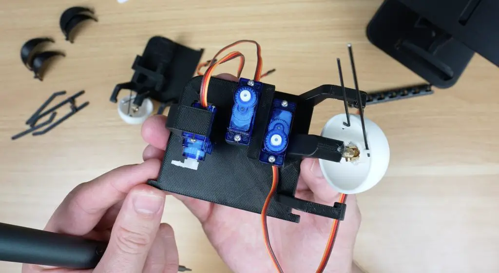 Three Servos Attached