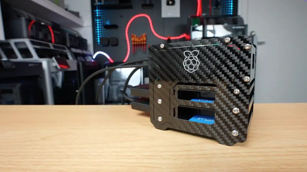 Carbon Fibre Side Panel On Pi Case