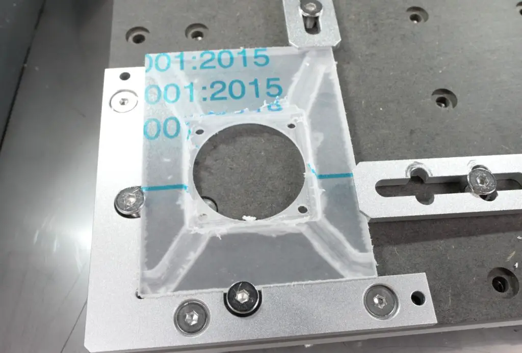 Clear Acrylic Top Panel Fan Recess Below