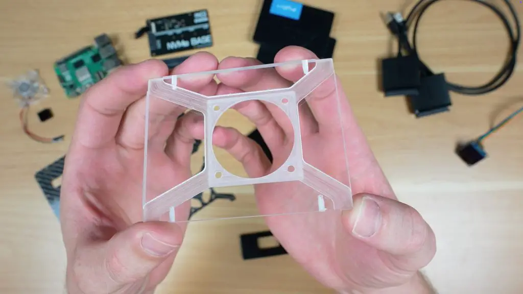 Clear Acrylic Top Panel Finished Off With Tapped Holes & Sanded