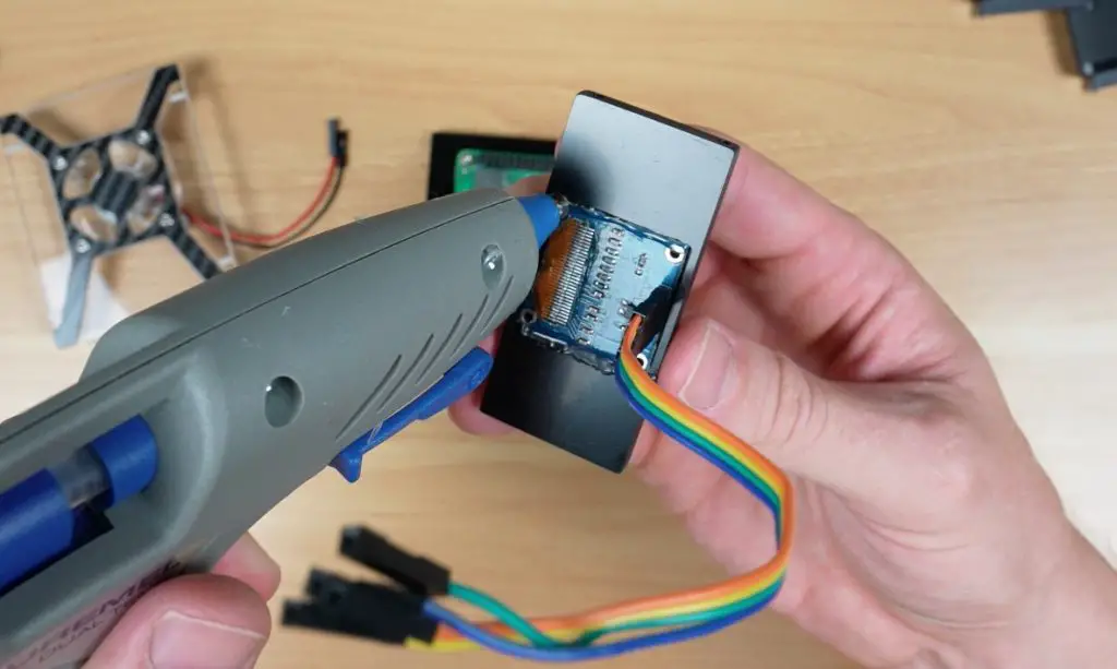 Gluing OLED Display Into Place