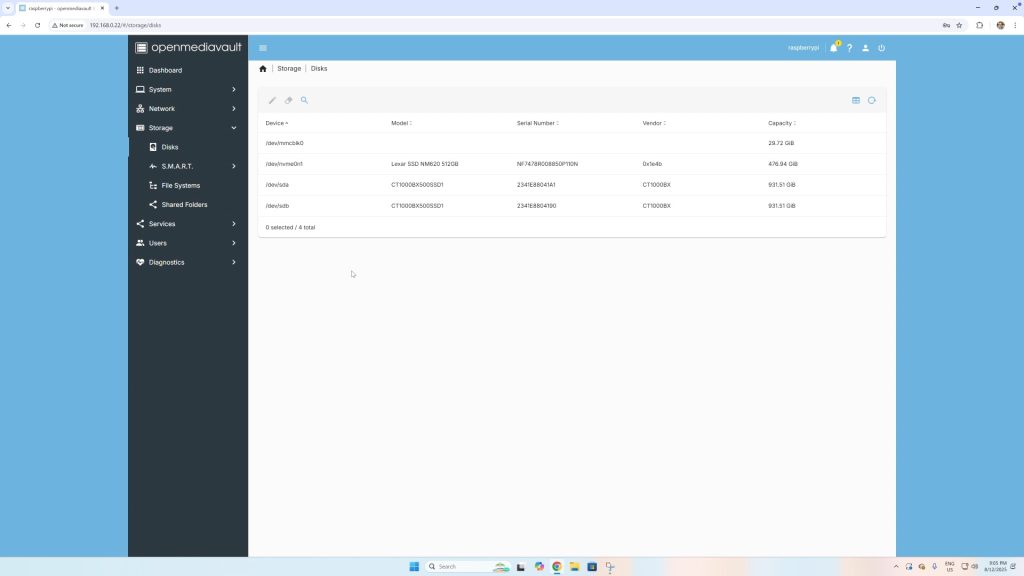 Setting Up OMV as a NAS