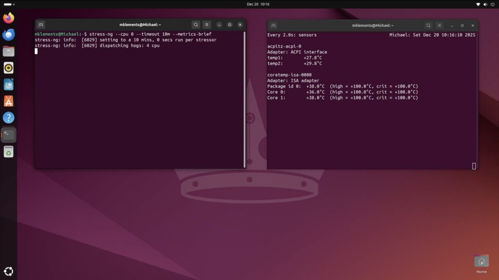 CPU Stress Test in Mini PC