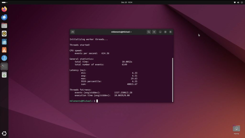 Sysbench CPU Benchmark